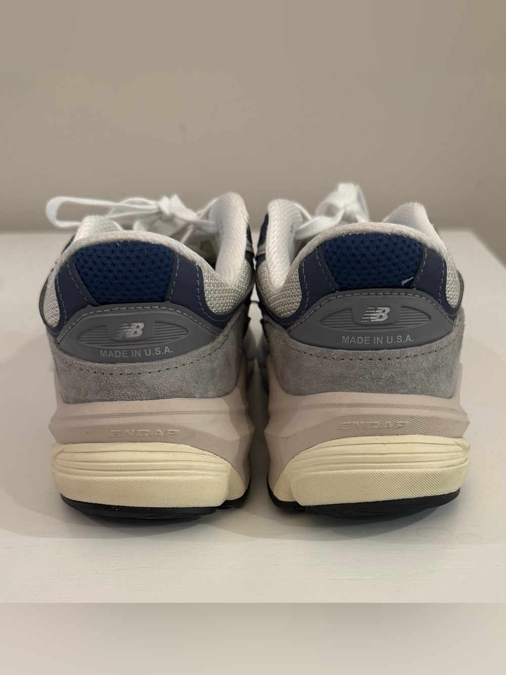 New Balance Navy, Gray & White Athletic Sneakers - Picture 4 of 7